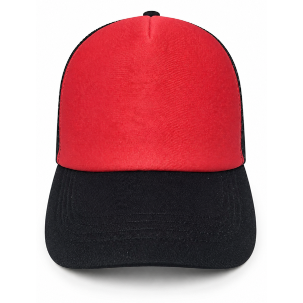 Red and Black Mesh Trucker Cap