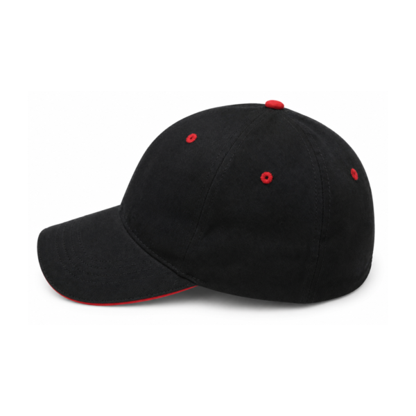 Black Cap with Red Trim