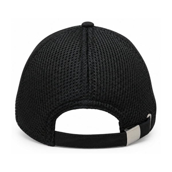 Black Mesh Cap with Purple Trim