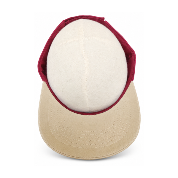 Burgundy Band Cream Cap