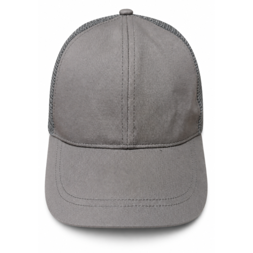 Gray Cotton Baseball Cap