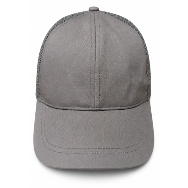 Gray Cotton Baseball Cap