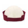 Burgundy Band Cream Cap