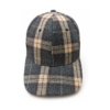 Gray Plaid Wool Cap