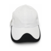 White Cap with Black Brim