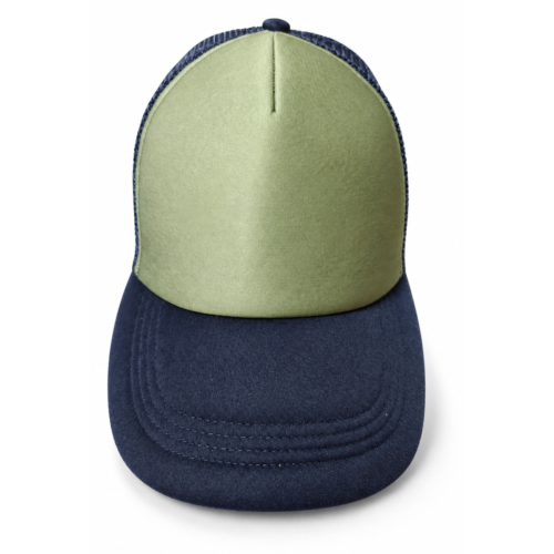 Olive and Navy Cotton Baseball Cap