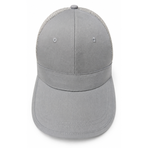 Gray Cotton Baseball Cap