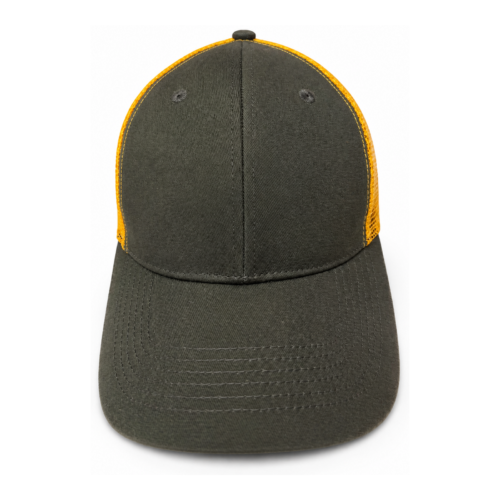 CAP-2026-070-cotton-baseball-cap-hat-front Cotton Baseball Cap – Two-Tone Orange-Yellow