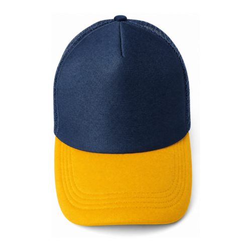 CAP-2026-071-cotton-baseball-cap-hat-front Cotton Baseball Cap – Two-Tone Blue-Orange
