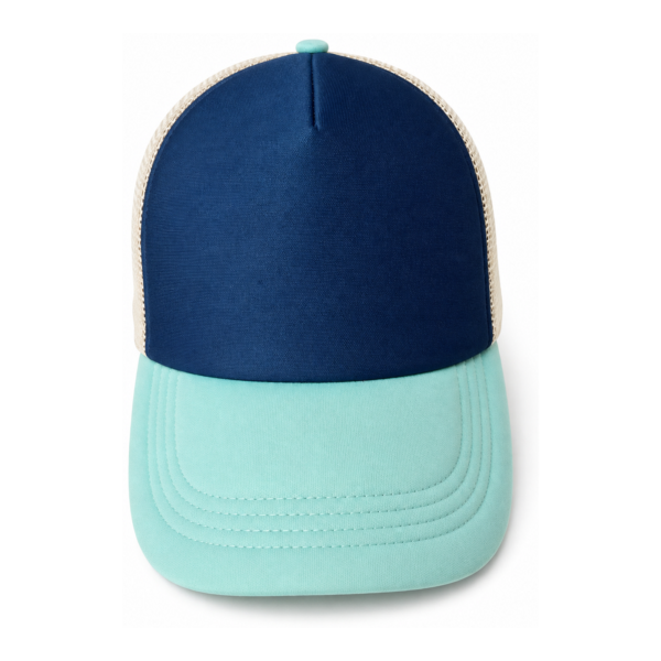 Cotton Baseball Cap – Two-Tone Blue-Cyan