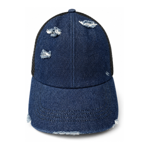 CAP-2026-125-cotton-baseball-cap-hat-front Cotton Baseball Cap – Blue