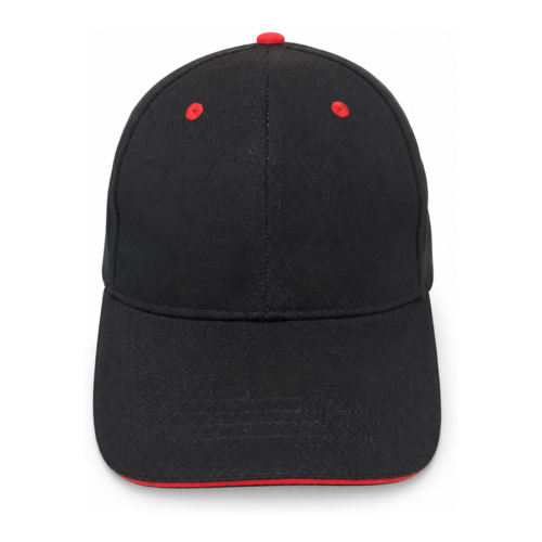 CAP-2026-145-cotton-baseball-cap-hat-front Cotton Baseball Cap – Black