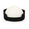 Cream Cap with Black Band and Tan Brim