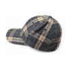 Gray Plaid Wool Cap