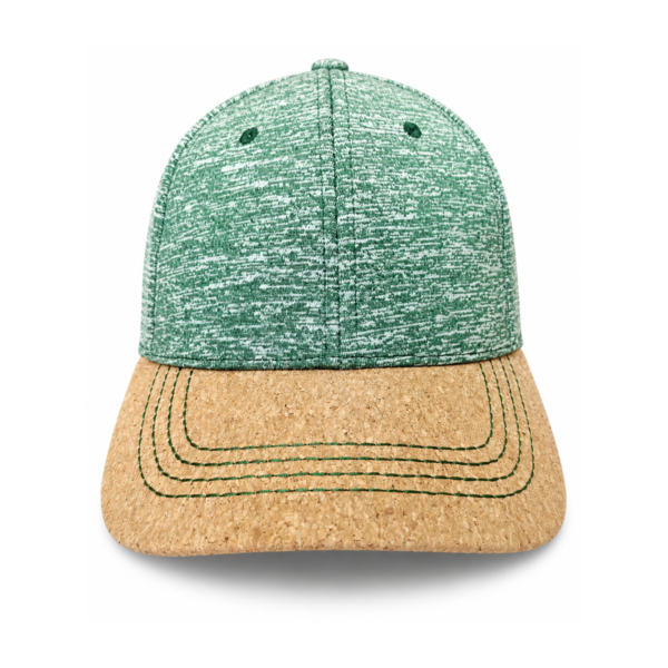 Green Heather Cork-Brim Cap