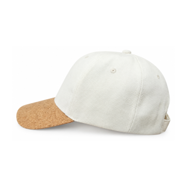 White Cap with Cork Brim