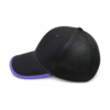 Black Mesh Cap with Purple Trim